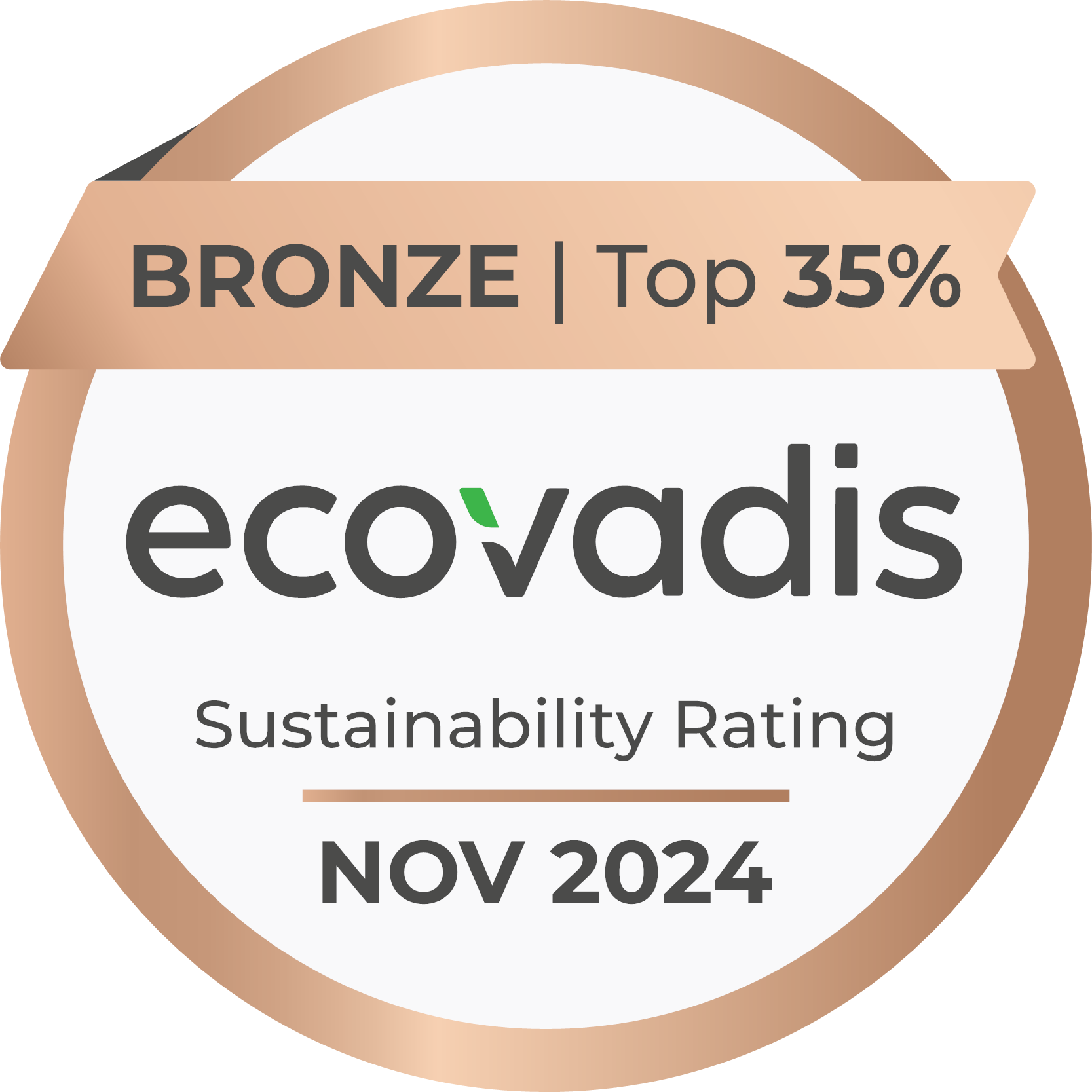 Bronze 2024 Ecovadis Sustainability Rating
