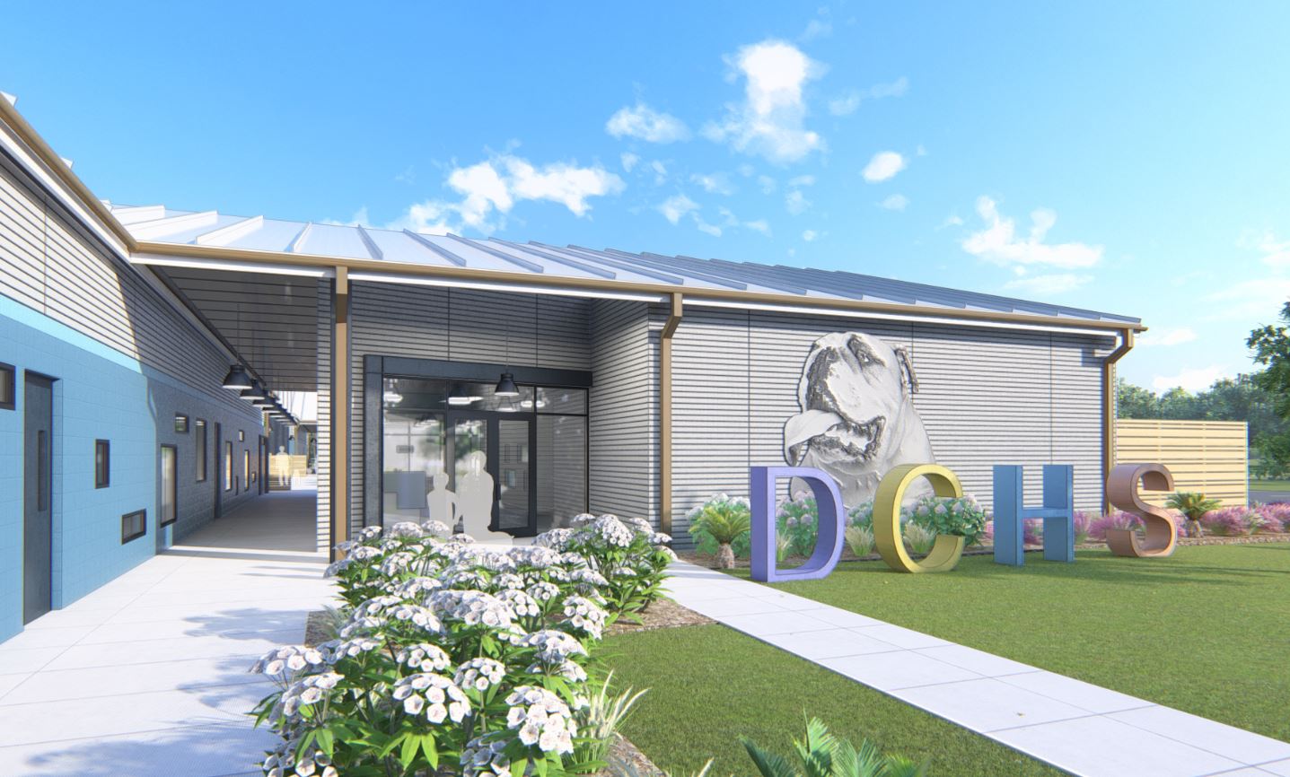 Rendering of new animal welfare facility