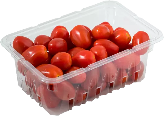 Punnet full of grape tomatoes