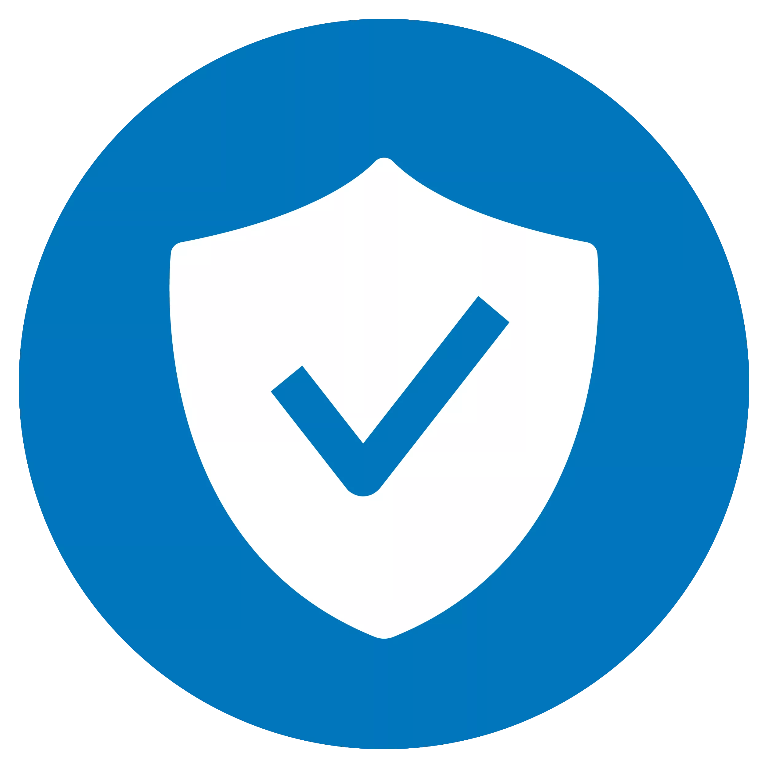 Product Safety Logo - Shield on Blue