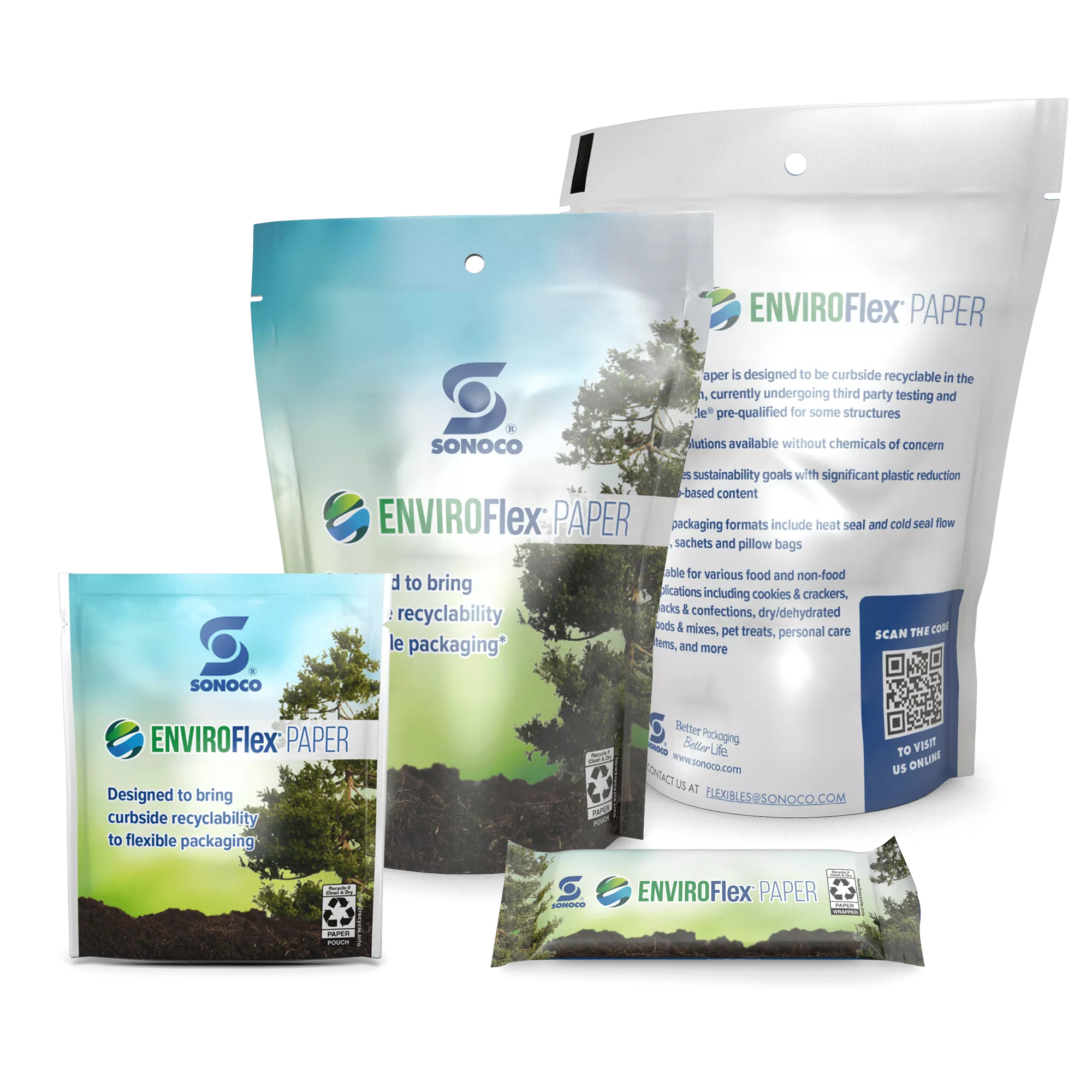 Enviroflex paper pouches and wrap