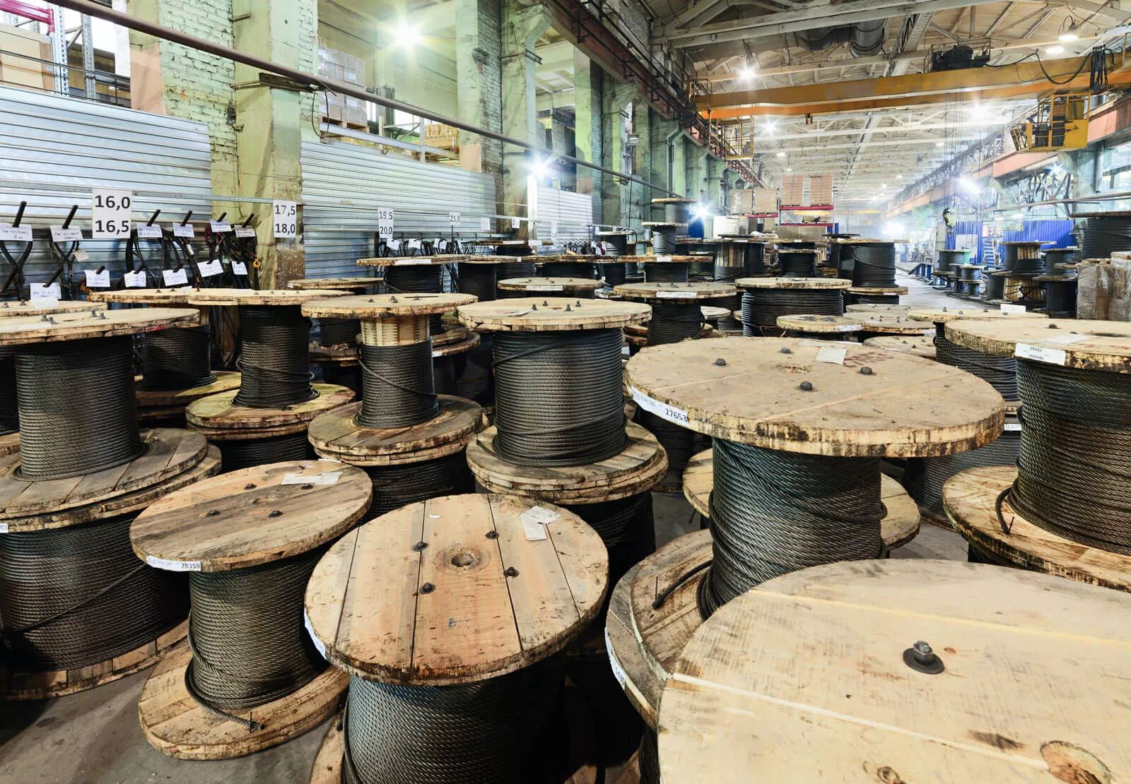 Wood reels.