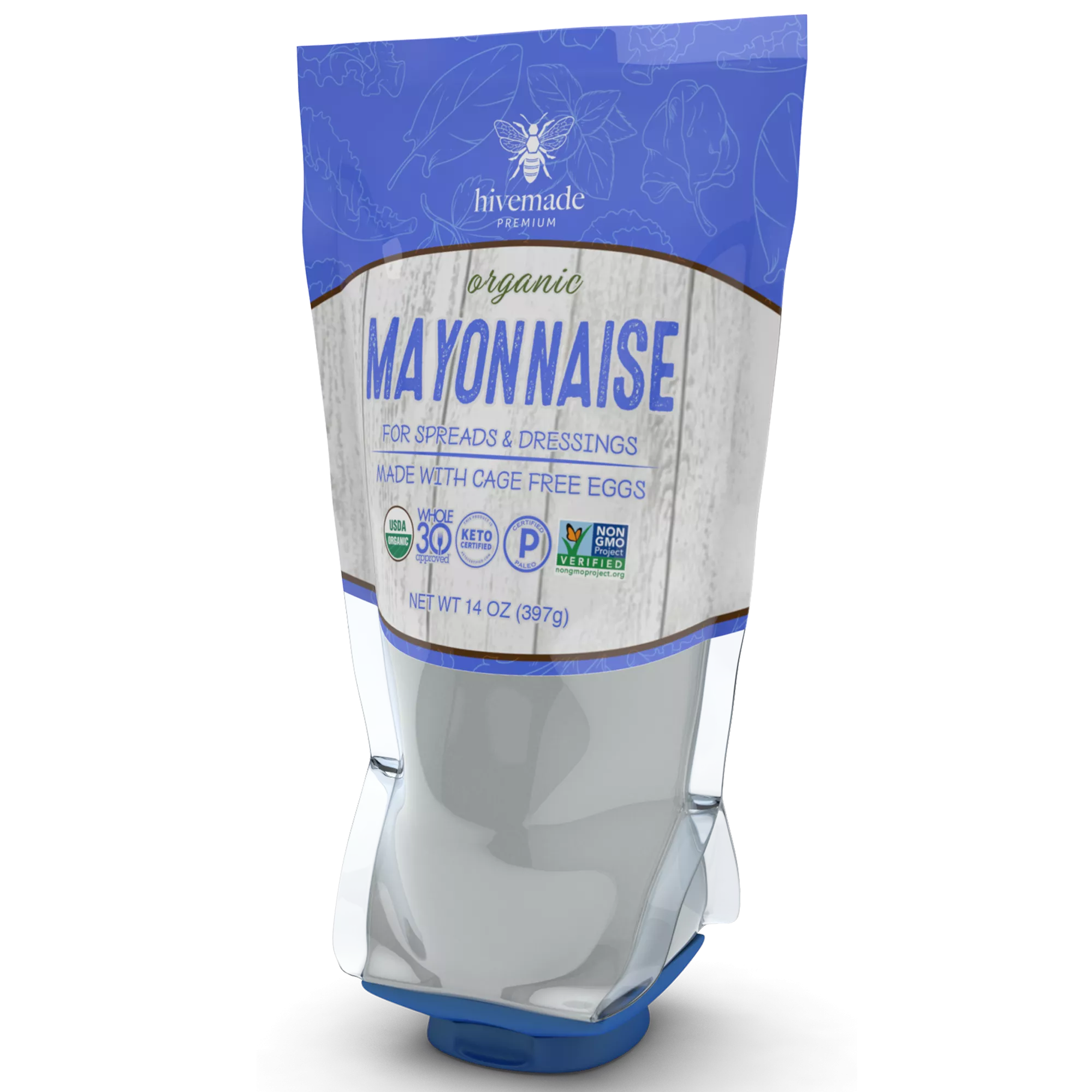 Inverted pouch mayonnaise