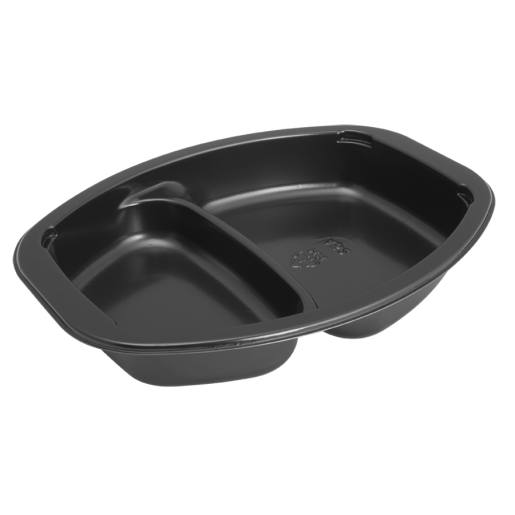 Sonoco Two Cell Oval Tray 17.5oz