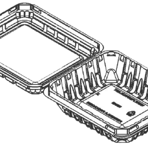 4.4 oz Blueberry Clamshell