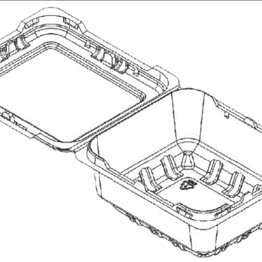 Pint Modular Hinged-lid (8 Oz Modular) With Bump Up Lid