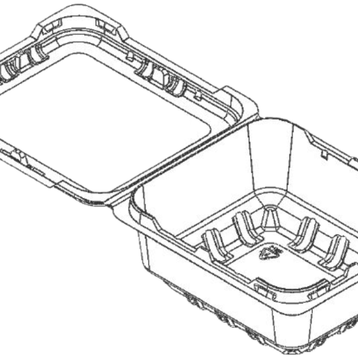 Pint Modular Hinged-lid (8 Oz Modular)
