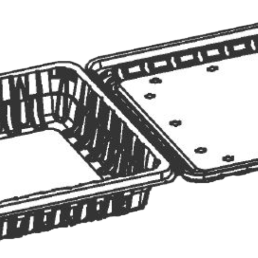 18 oz Blueberry Clamshell