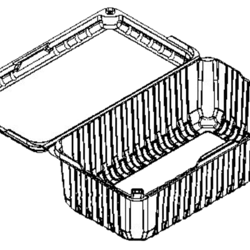 3 lb 8 Down Clamshell
