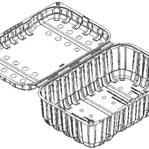 4 lb Low Profile Grape Clamshell 110MM