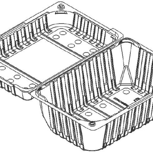 4 lb Produce (Grape) Hinged-Lid
