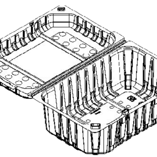 5 lb Produce (Grape) Hinged-Lid