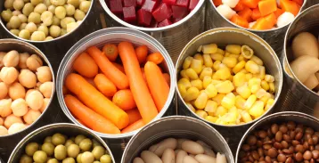 Photo of a variety of canned foods