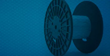 Reel on a blue background