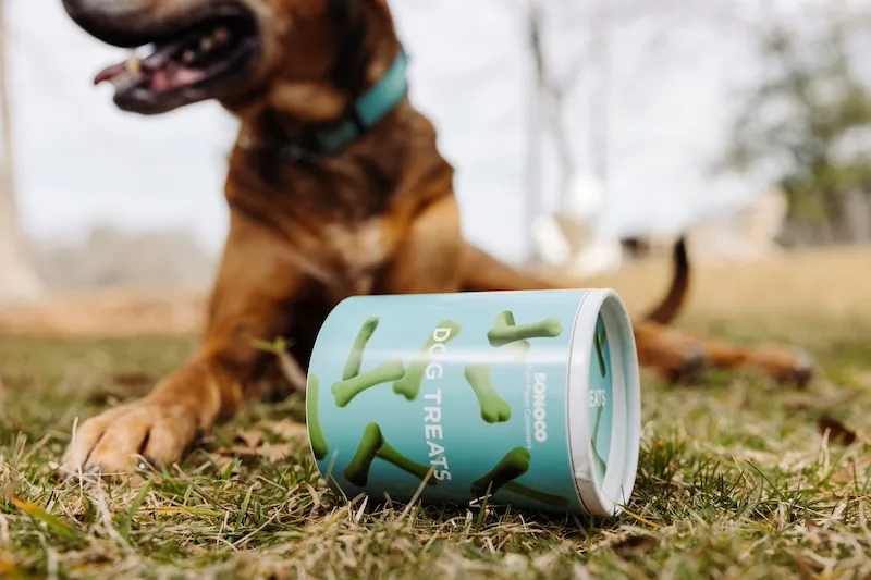 GreenCan Dog Treats with Dog
