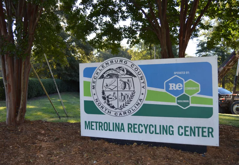 Metrolina Recycling Center sign