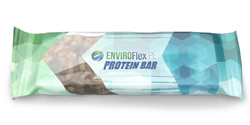 Enviroflex PE flow wrap protein bar packaging