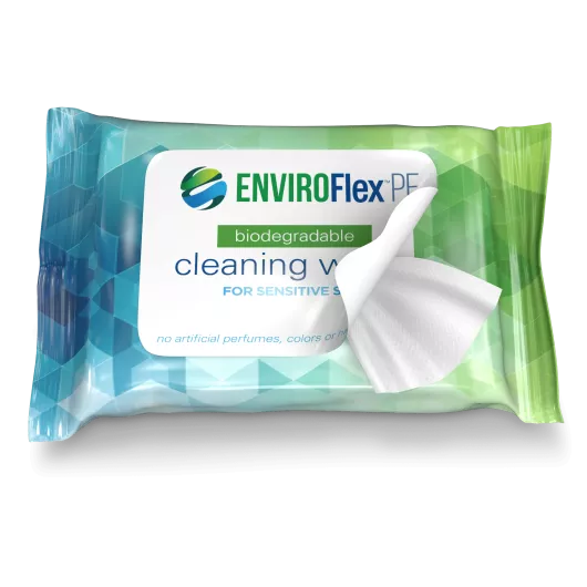 Enviroflex PE flow wrap wipes packaging