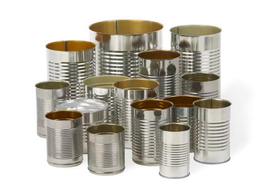 Image of 3-piece metal cans without closures