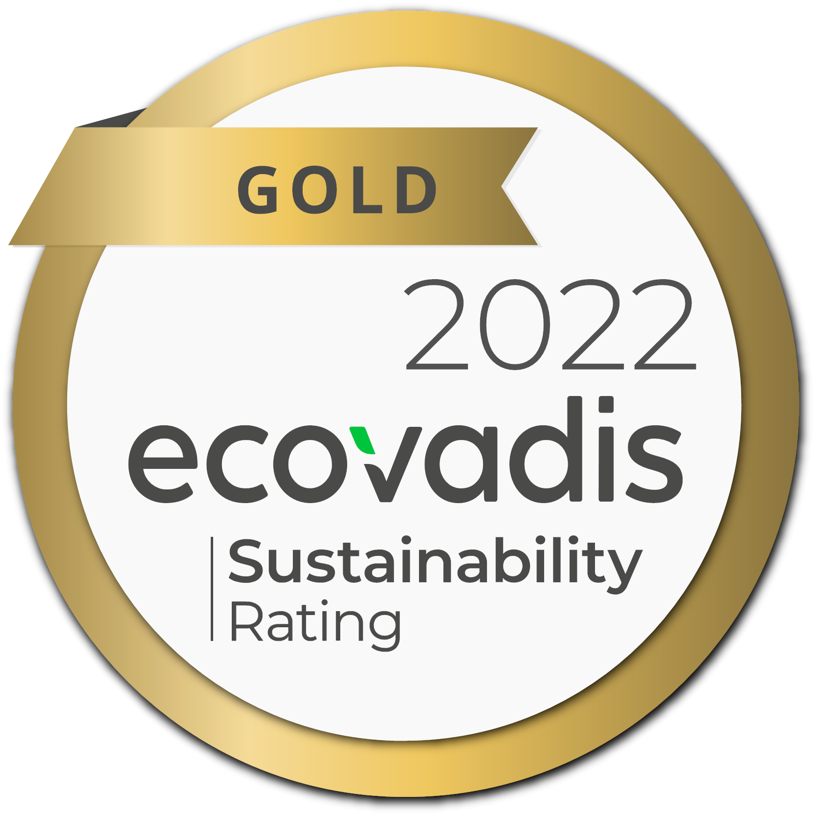 Ecovadis 2022 - Gold Sustainability Rating